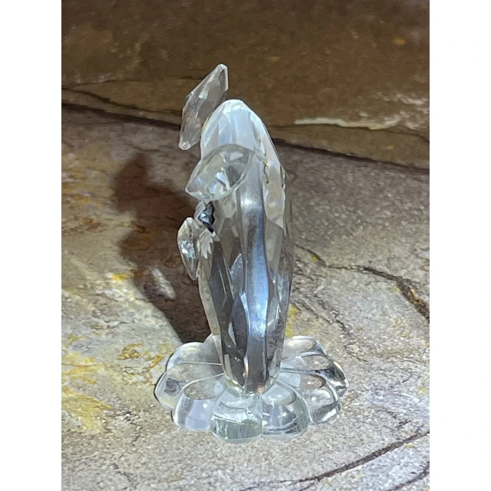 Sklarny Bydzov Crystal Glass Owl Figurine Crystal from Bohemia Handmade